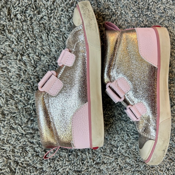 See Kai Run Pink and Gold Kids High-Top Sneakers - Picture 2 of 5